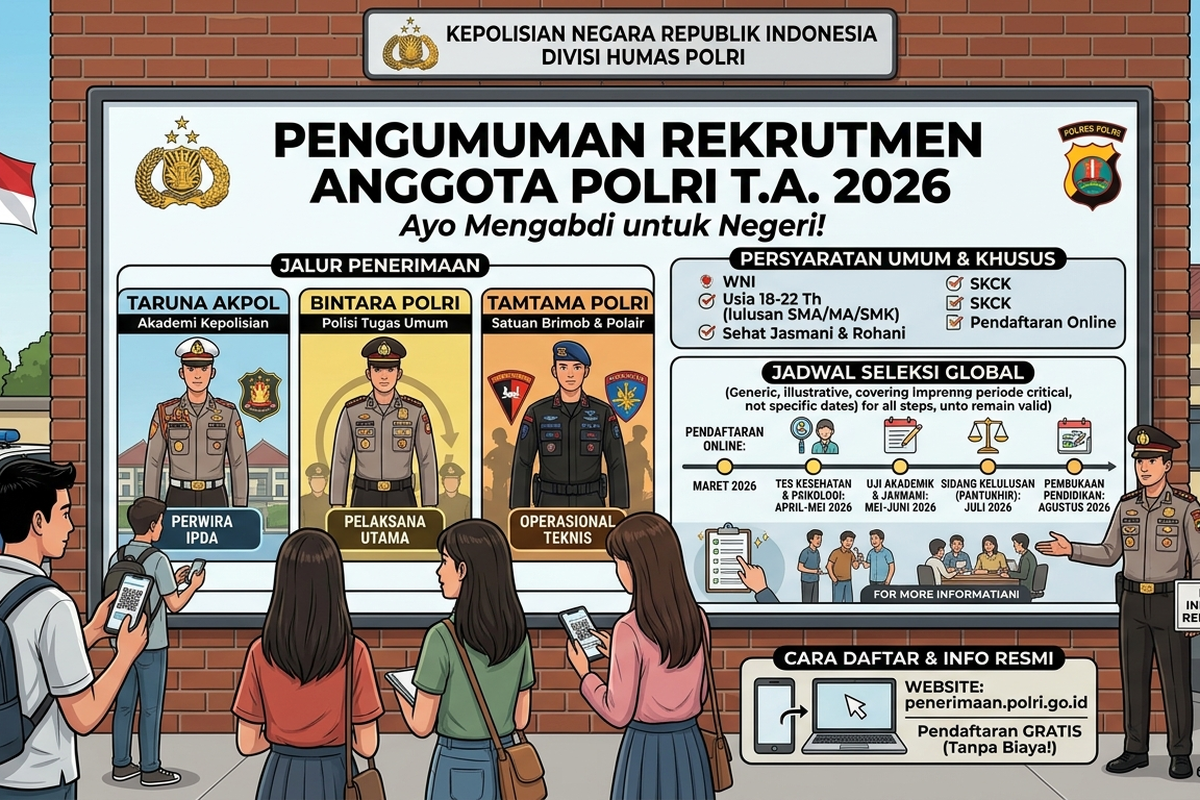 Rekrutmen Polri Wajib One Day Service