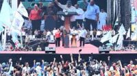 Prabowo Meriahkan Hari Buruh di Monas, Ikut Joget Bareng Buruh