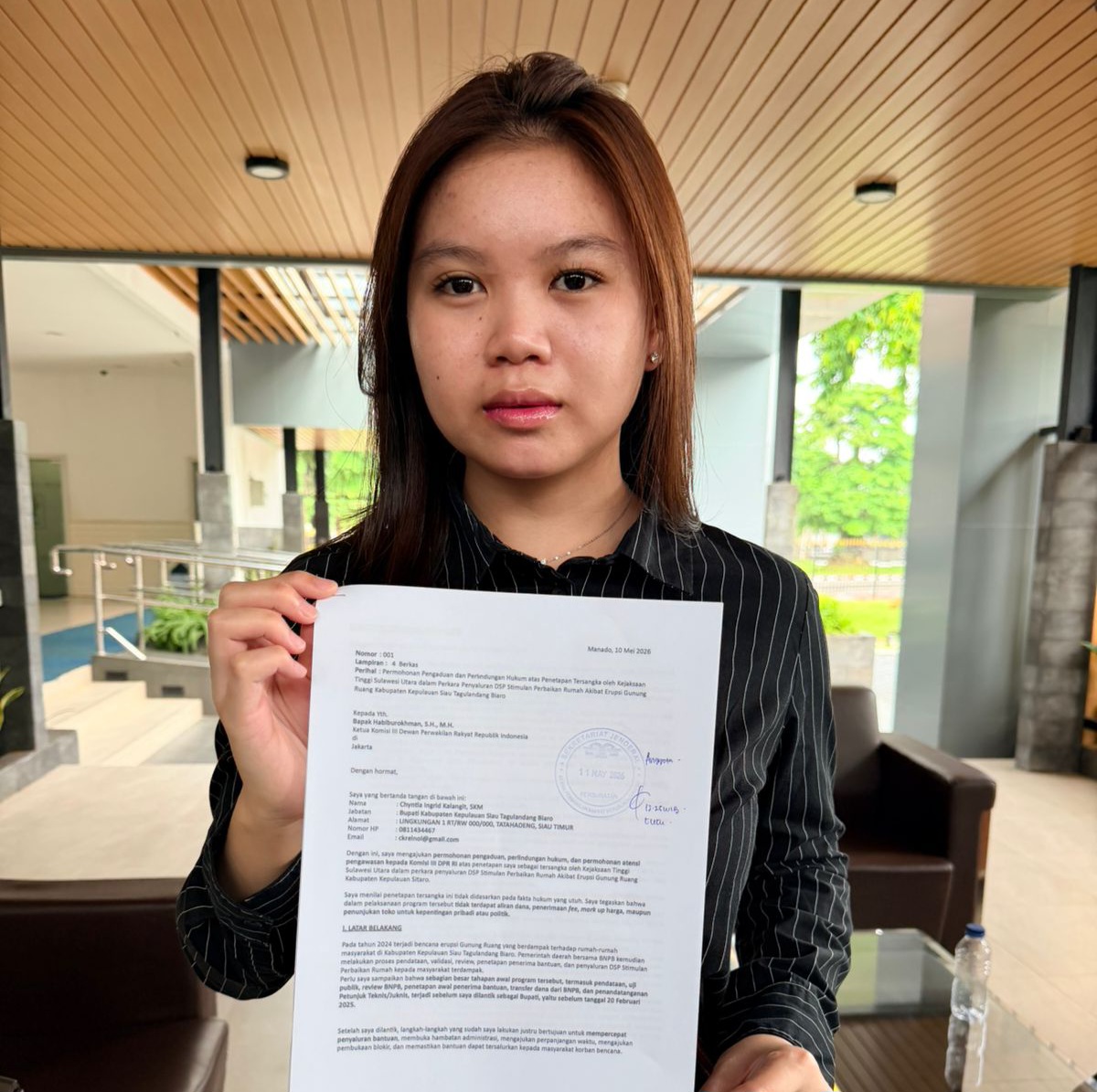 Anak Bupati Sitaro Adukan Kasus Korupsi ke DPR