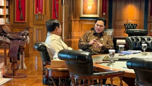 Prabowo Terima Erick–Herdman, Bahas Timnas dan Piala Dunia
