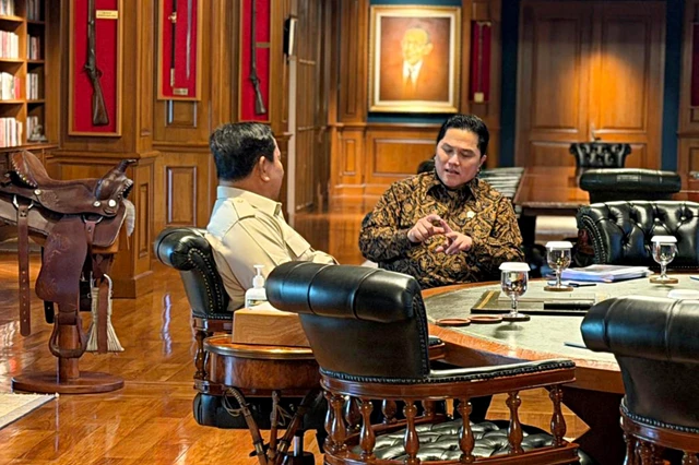 Prabowo Terima Erick–Herdman, Bahas Timnas dan Piala Dunia