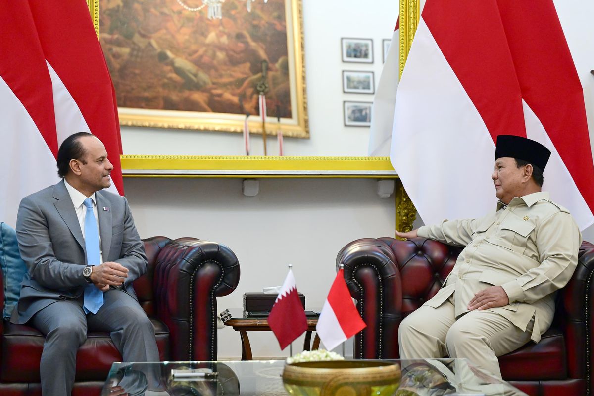 Prabowo Terima Wakil PM Qatar di Istana