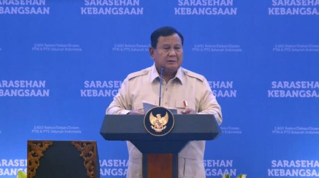 Prabowo Ajak Akademisi Kaji Data Pemerintah Secara Ilmiah
