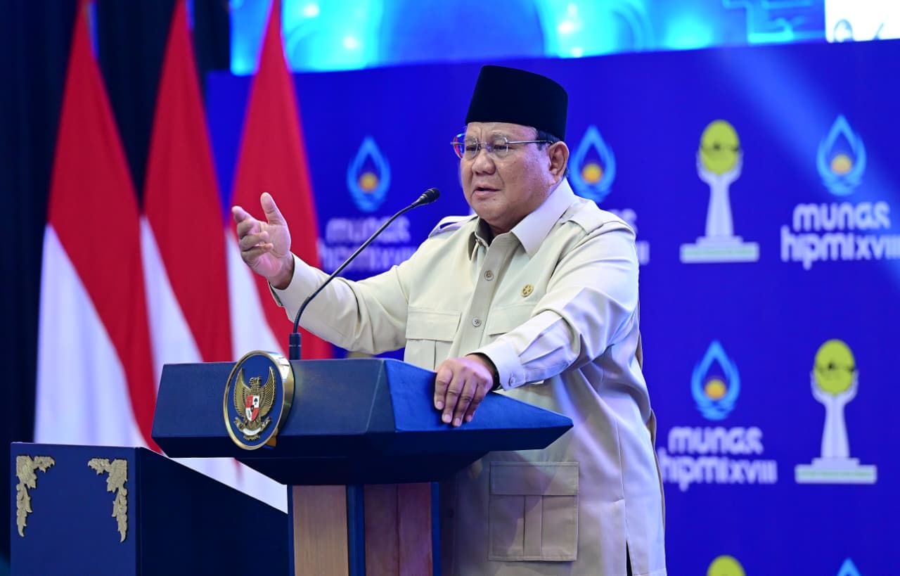 Prabowo Buka Munas HIPMI, Ingatkan Warisan Pendiri Bangsa
