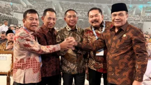 Inilah Momen Kebersamaan Kapolri, Panglima TNI, dan Jaksa Agung di Harkopnas 2026