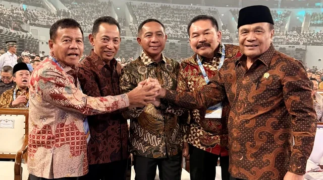 Inilah Momen Kebersamaan Kapolri, Panglima TNI, dan Jaksa Agung di Harkopnas 2026