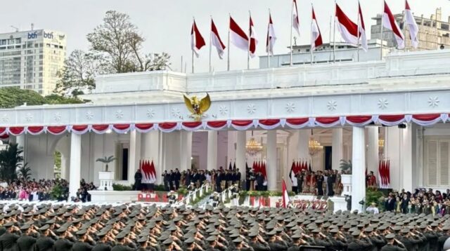Presiden Prabowo lantik 1.177 perwira TNI-Polri di Istana Merdeka