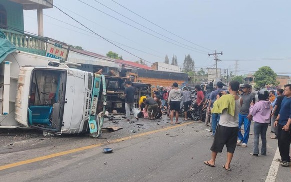 Akhirnya Sopir Truk yang Tabrakan Maut Tewaskan 4 Orang di Sibolangit Jadi Tersangka