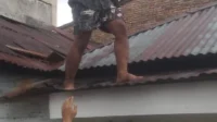 Viral, Maling di Medan Kabur Lewat Atap Rumah