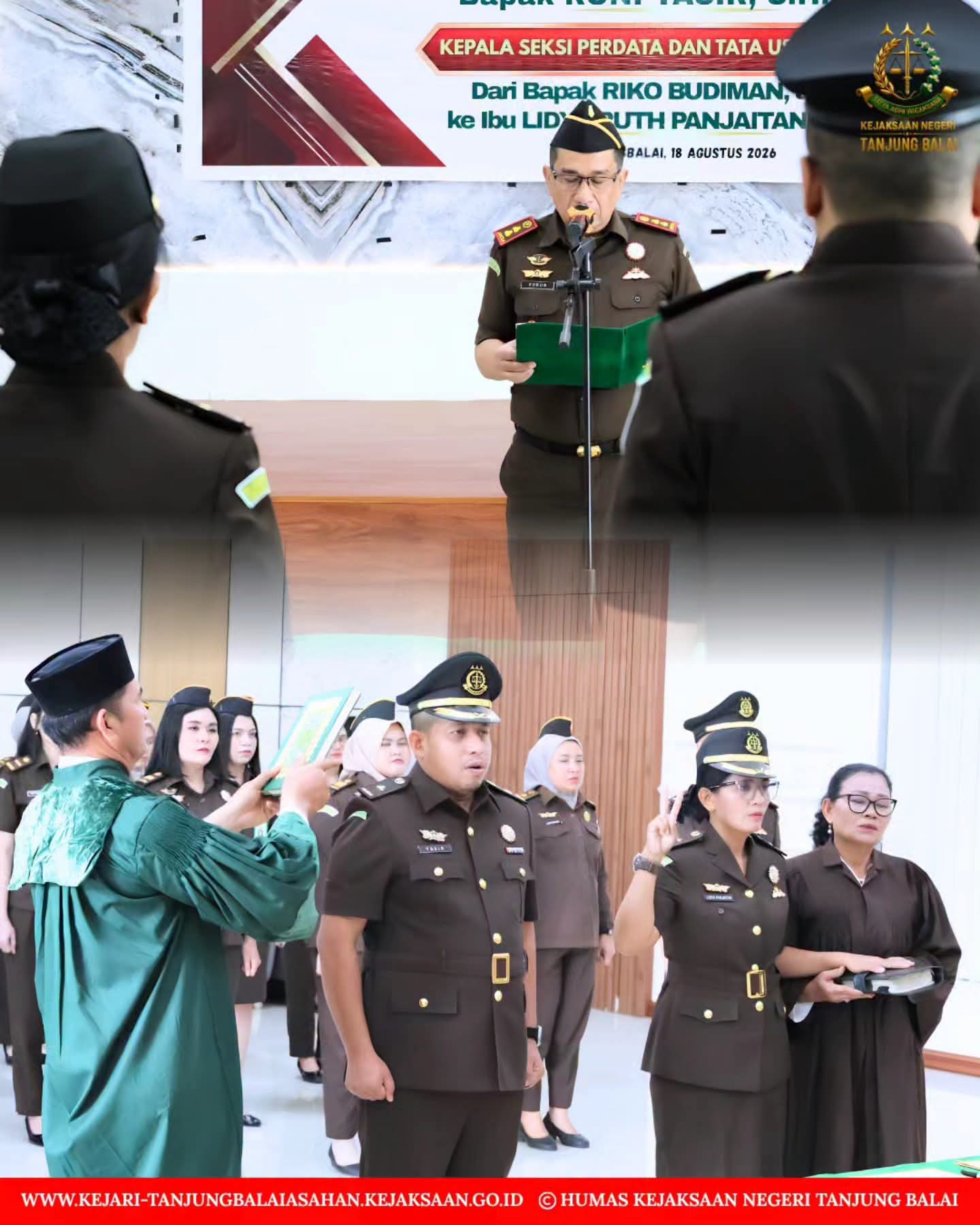 Kajari Tanjungbalai Pimpin Sertijab Dua Kasi