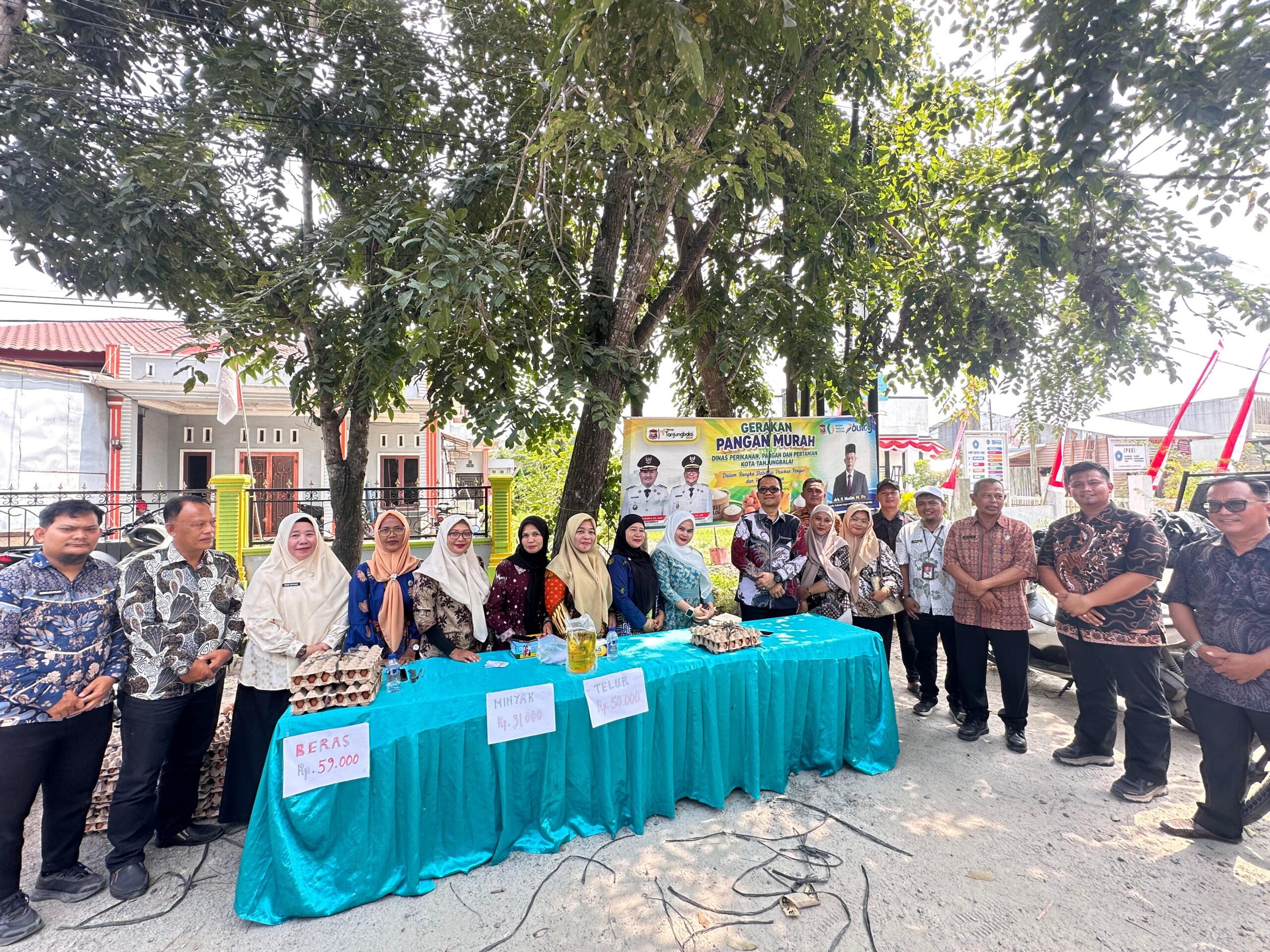 Wakil Wali Kota Tanjungbalai Tinjau Gerakan Pangan Murah di Kelurahan Sijambi