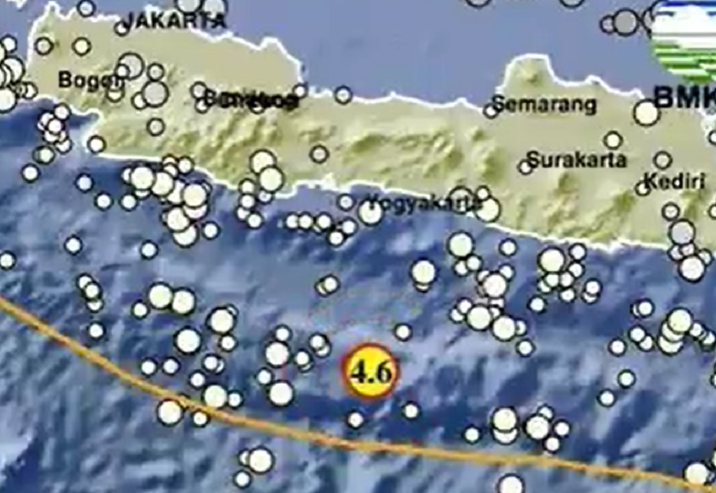 Gempa M4,6 Guncang Cilacap, Berpusat di Laut