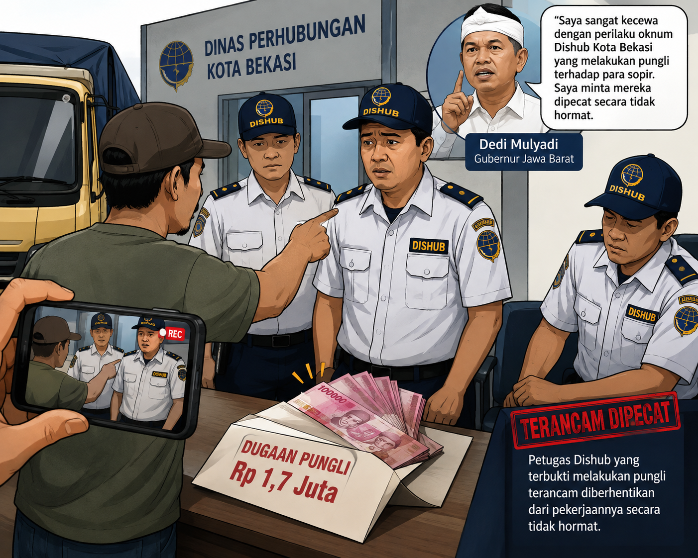Ilustrasi pungli dishub
