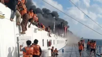 Kapal Terbakar di Perairan Madura, Penumpang Terjun ke Laut Selamatkan Diri