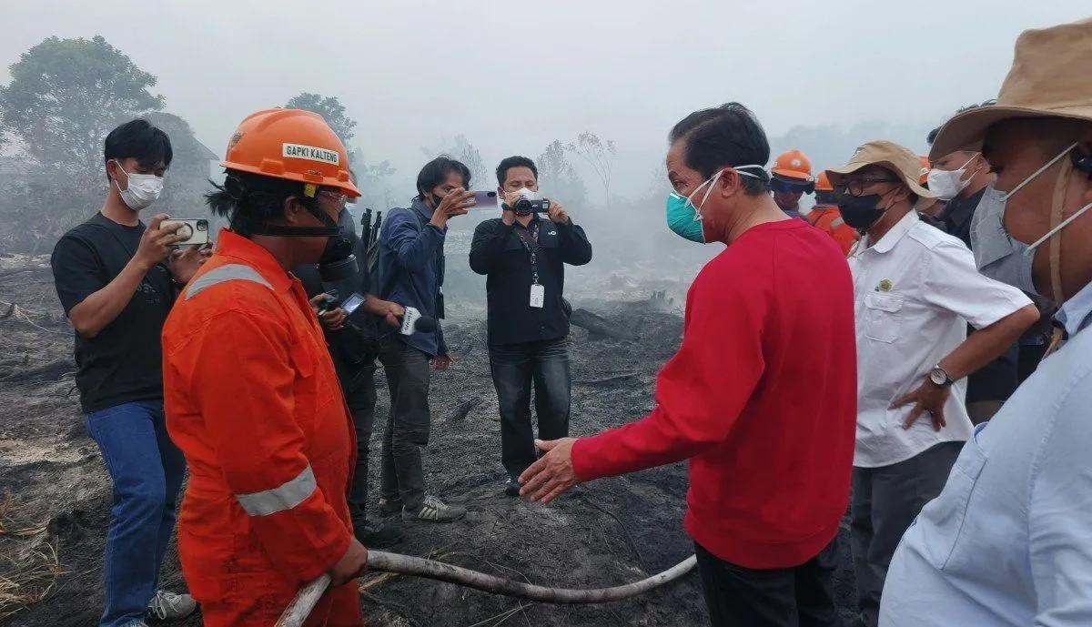 Wamenko Pangan Tinjau Karhutla Kalteng, Tegaskan Kehadiran Pemerintah