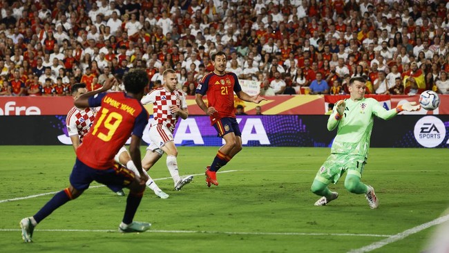 Yamal Bersinar, Spanyol Hancurkan Kroasia Saat Inggris Ikut Berpesta
