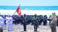 Tempuh 350 Kilometer, 752 Prajurit Resmi Sandang Baret Ungu Marinir